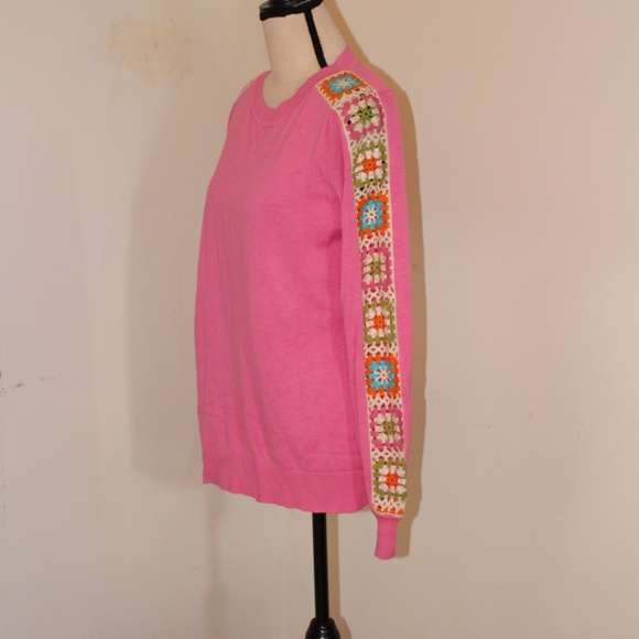 Belle By Kim Gravel, Square Crochet Sleeve sweater NWOT - Picture 6 of 14